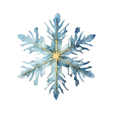 Suluboya Noel kar taneleri çizimi