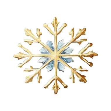 Suluboya Noel kar taneleri çizimi