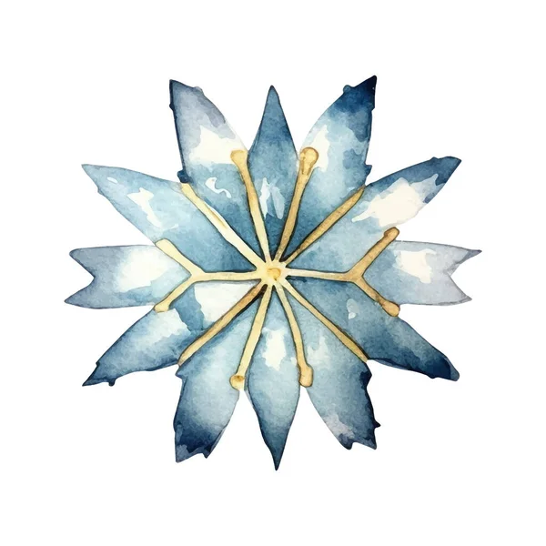 Suluboya Noel kar taneleri çizimi