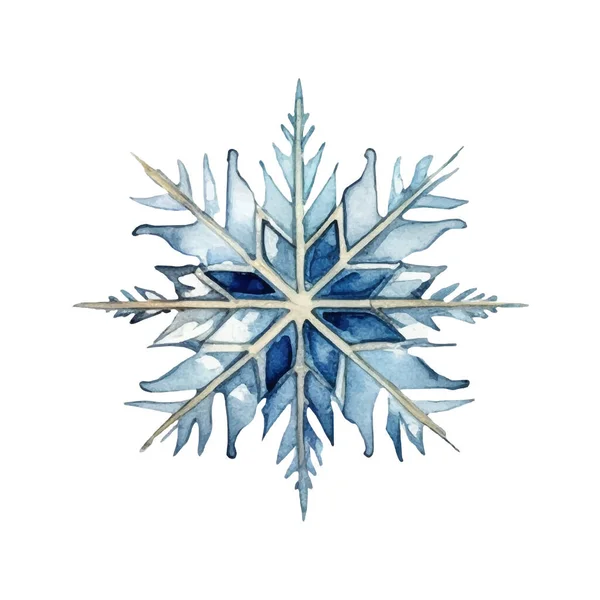 Suluboya Noel kar taneleri çizimi