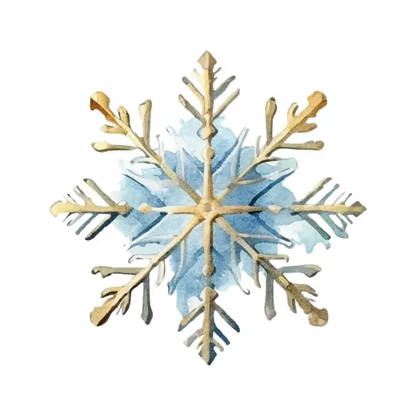 Suluboya Noel kar taneleri çizimi