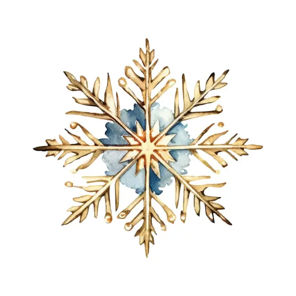 Suluboya Noel kar taneleri çizimi