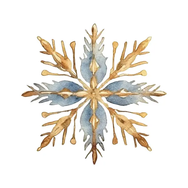 Suluboya Noel kar taneleri çizimi