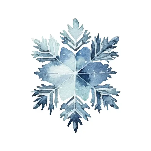 Suluboya Noel kar taneleri çizimi