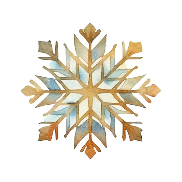 Suluboya Noel kar taneleri çizimi