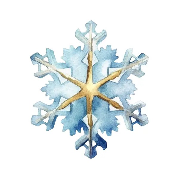 Suluboya Noel kar taneleri çizimi