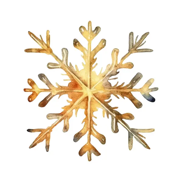 Suluboya Noel kar taneleri çizimi