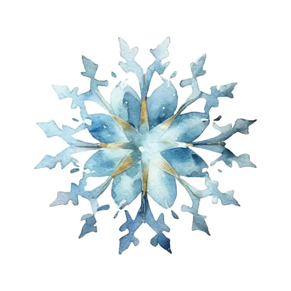 Suluboya Noel kar taneleri çizimi