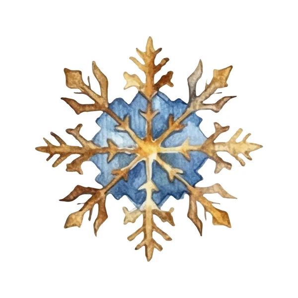 Suluboya Noel kar taneleri çizimi