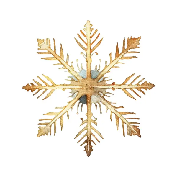 Suluboya Noel kar taneleri çizimi