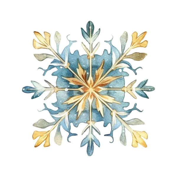 Suluboya Noel kar taneleri çizimi