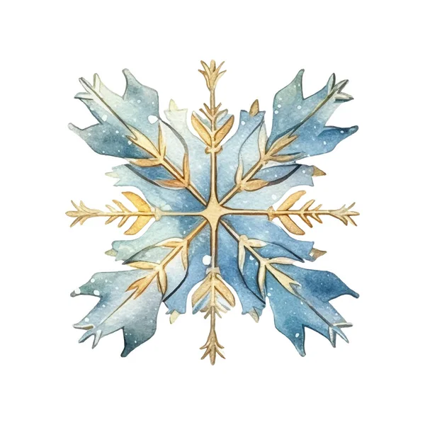 Suluboya Noel kar taneleri çizimi