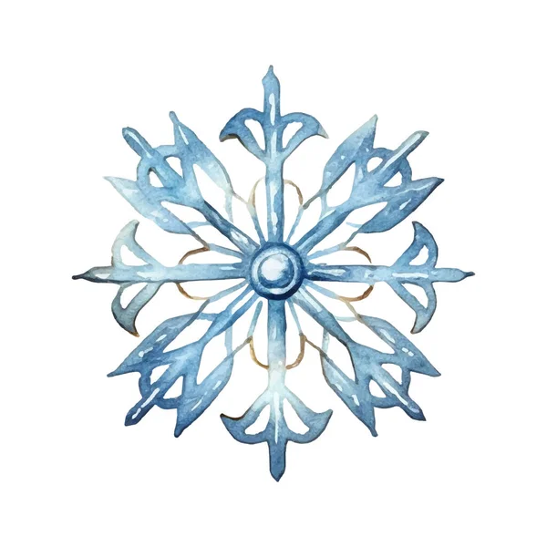 Suluboya Noel kar taneleri çizimi