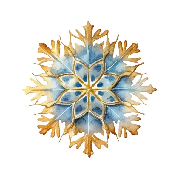 Suluboya Noel kar taneleri çizimi