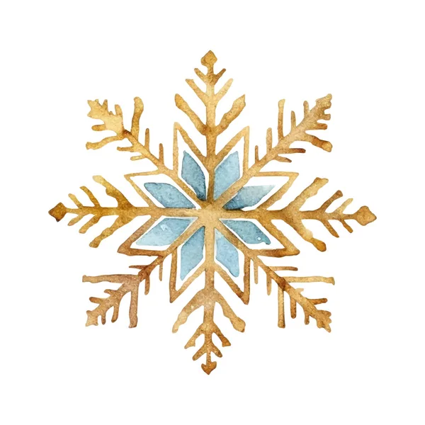 Suluboya Noel kar taneleri çizimi