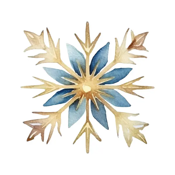 Suluboya Noel kar taneleri çizimi