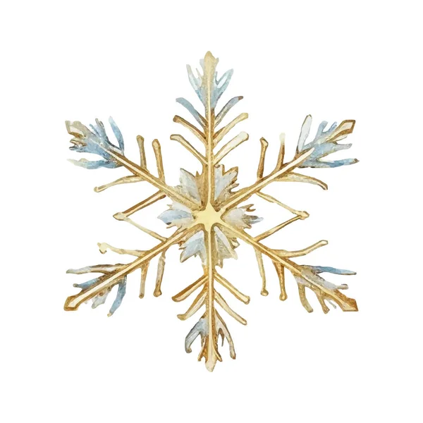 Suluboya Noel kar taneleri çizimi