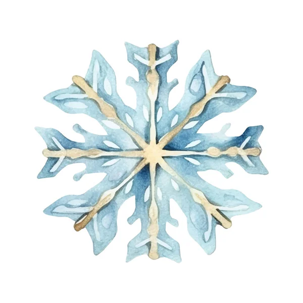 Suluboya Noel kar taneleri çizimi