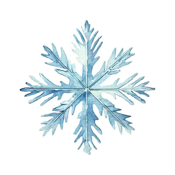 Suluboya Noel kar taneleri çizimi