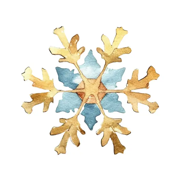 Suluboya Noel kar taneleri çizimi