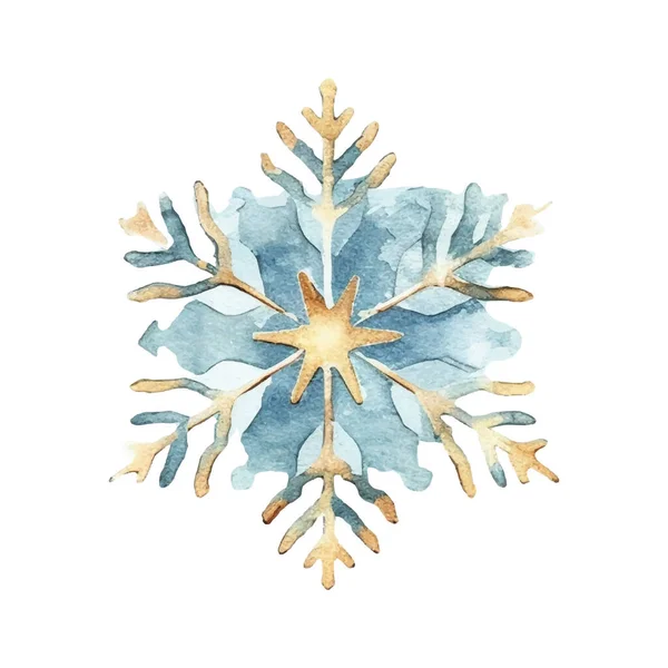 Suluboya Noel kar taneleri çizimi