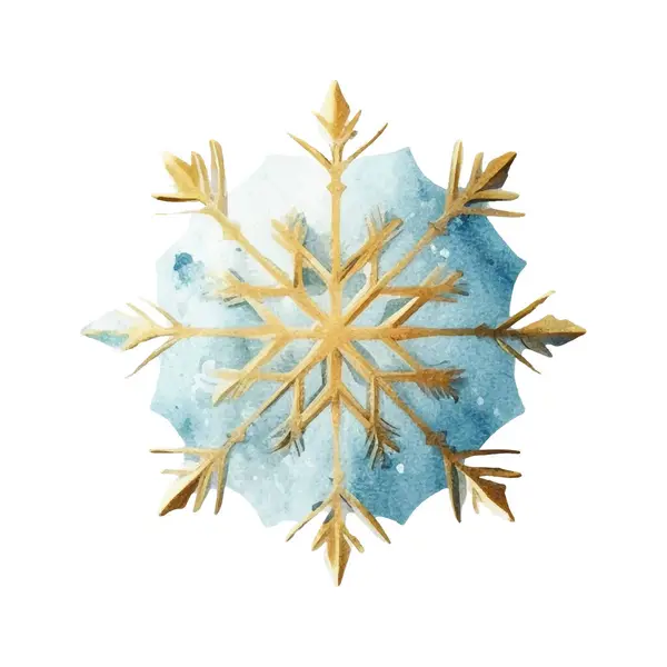 Suluboya Noel kar taneleri çizimi