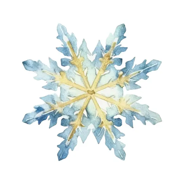 Suluboya Noel kar taneleri çizimi