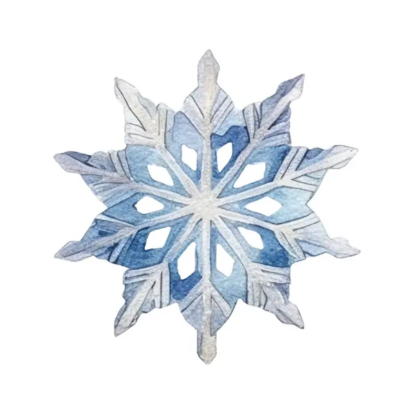 Suluboya Noel kar taneleri çizimi