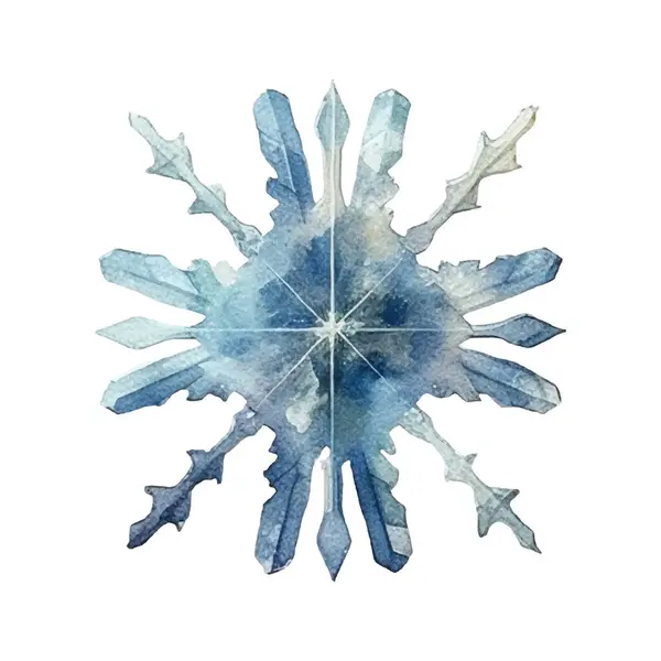 Suluboya Noel kar taneleri çizimi