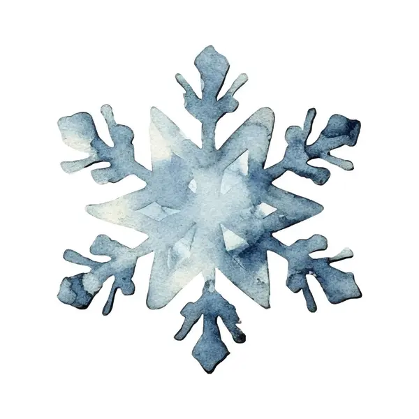 Suluboya Noel kar taneleri çizimi