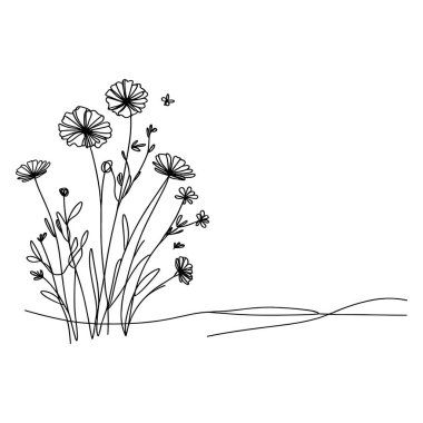 Devamlı yaban çiçeği illüstrasyonu