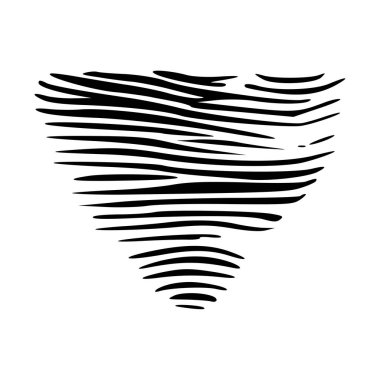 Beyaz arka plan üzerinde vektör fırça darbesi