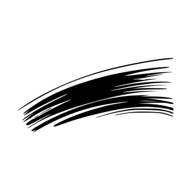 Beyaz arka plan üzerinde vektör fırça darbesi
