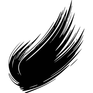 Beyaz arka plan üzerinde vektör fırça darbesi