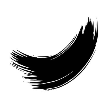 Beyaz arka plan üzerinde vektör fırça darbesi