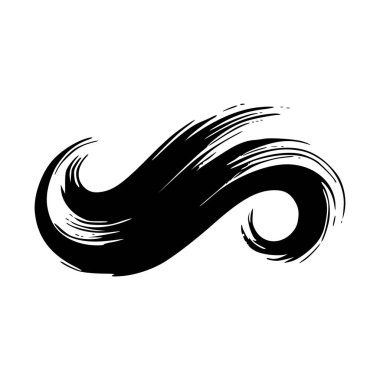 Beyaz arka plan üzerinde vektör fırça darbesi