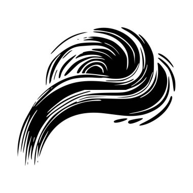 soyut siyah beyaz fırça darbesi