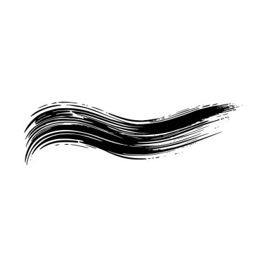 soyut siyah beyaz fırça darbesi