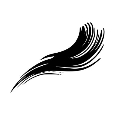 soyut siyah beyaz fırça darbesi