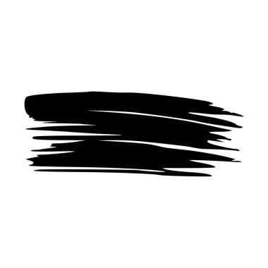 Siyah beyaz fırça darbesi. vektör illüstrasyonu.
