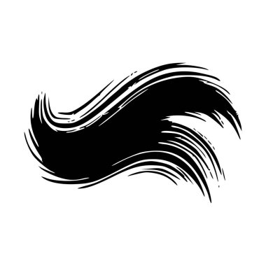 Siyah beyaz fırça darbesi. vektör illüstrasyonu.