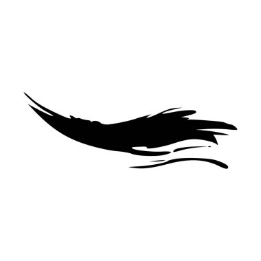 Siyah beyaz fırça darbesi. vektör illüstrasyonu.