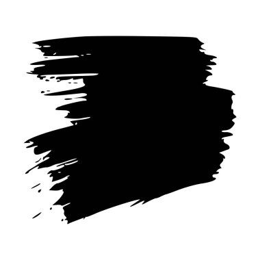 Siyah beyaz fırça darbesi. vektör illüstrasyonu.