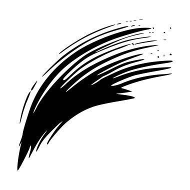 Mürekkep darbesi. siyah mürekkep fırçası darbeleri.