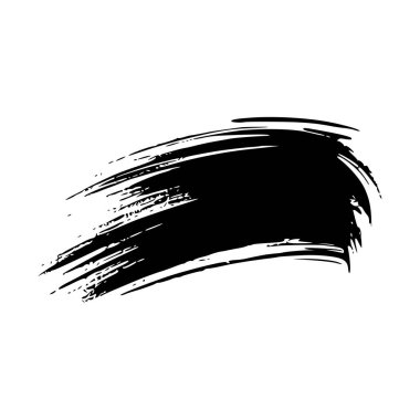 Mürekkep darbesi. siyah mürekkep fırçası darbeleri.