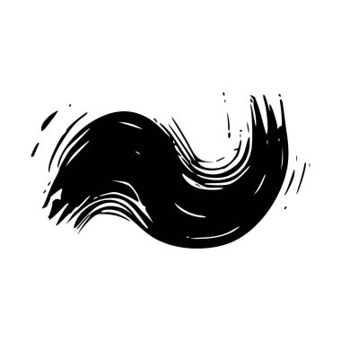 Soyut el boyası fırça darbesi