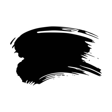 Siyah fırça darbesi ve beyaz. Grunge el - boyanmış elementler.