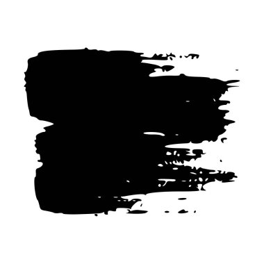 Siyah fırça darbesi ve beyaz. Grunge el - boyanmış elementler.