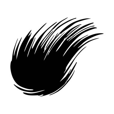 Siyah fırça darbesi ve beyaz. Grunge el - boyanmış elementler.