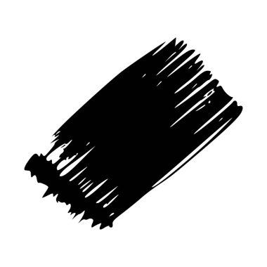 Siyah fırça darbesi ve beyaz. Grunge el - boyanmış elementler.